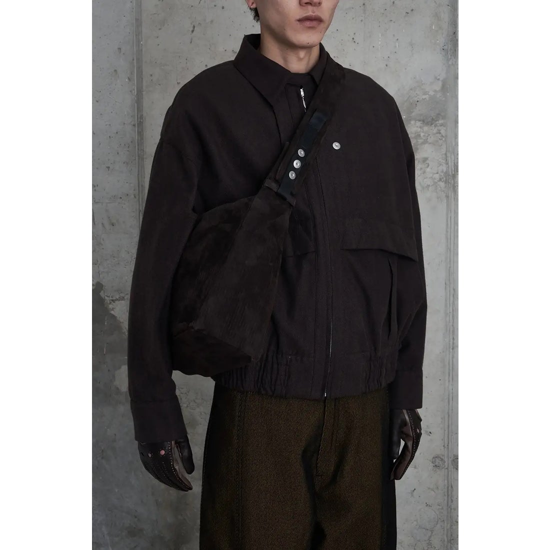 Omar Afridi Oscar Bag （Dark Brown Stripe） - Osaka / Kyoto