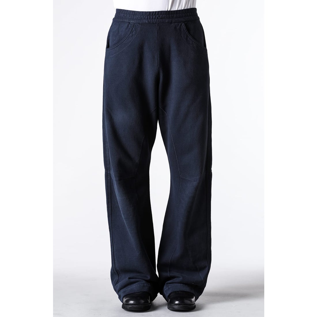 Omar Afridi Knee Darted Flare Pants （Navy） - Osaka / Kyoto