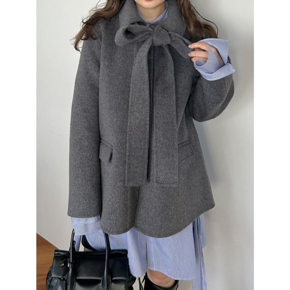 SNIDEL グレー リボン付きジャケット SNIDEL（スナイデル） ジャケット