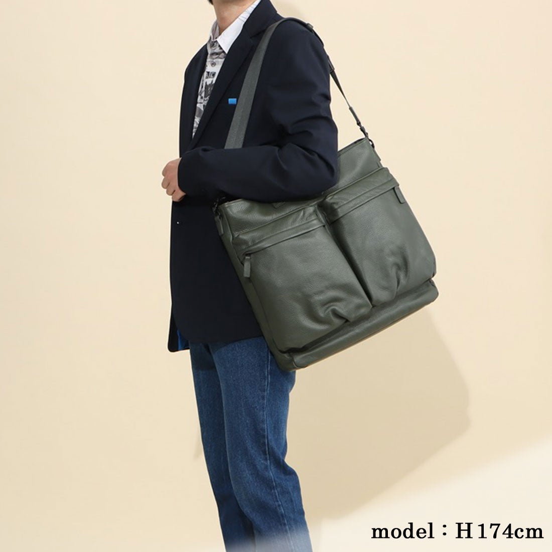 ゾンネ SONNE レザー2WAYヘルメットバッグ （ブラック） -靴