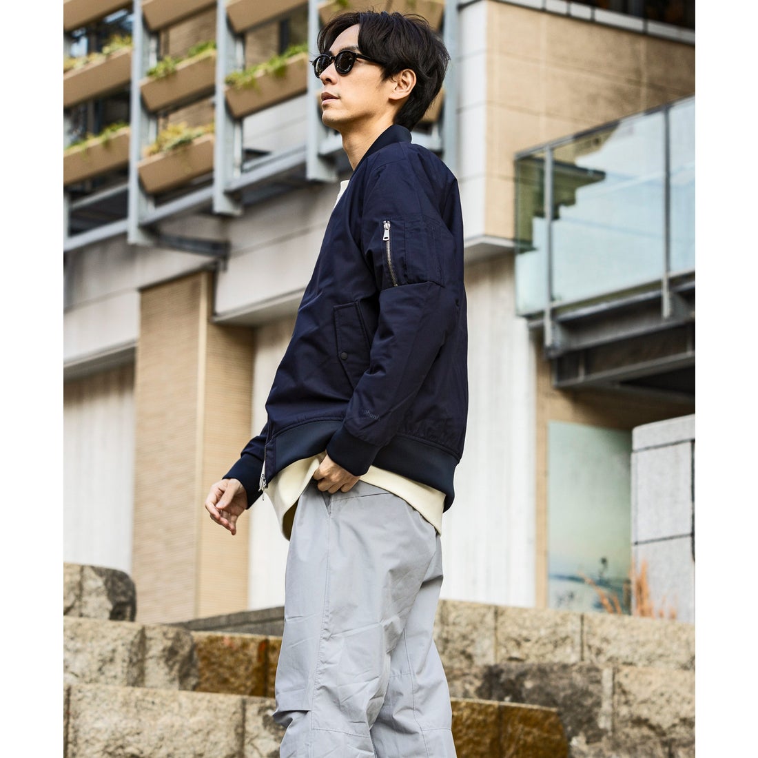 プラスフェニックス +phenix ボンバージャケット / 撥水 透湿