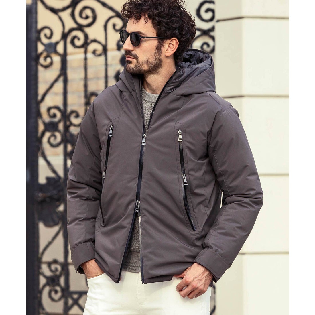 AKM Contemporary ダブルフードダウンジャケット - ファッション通販