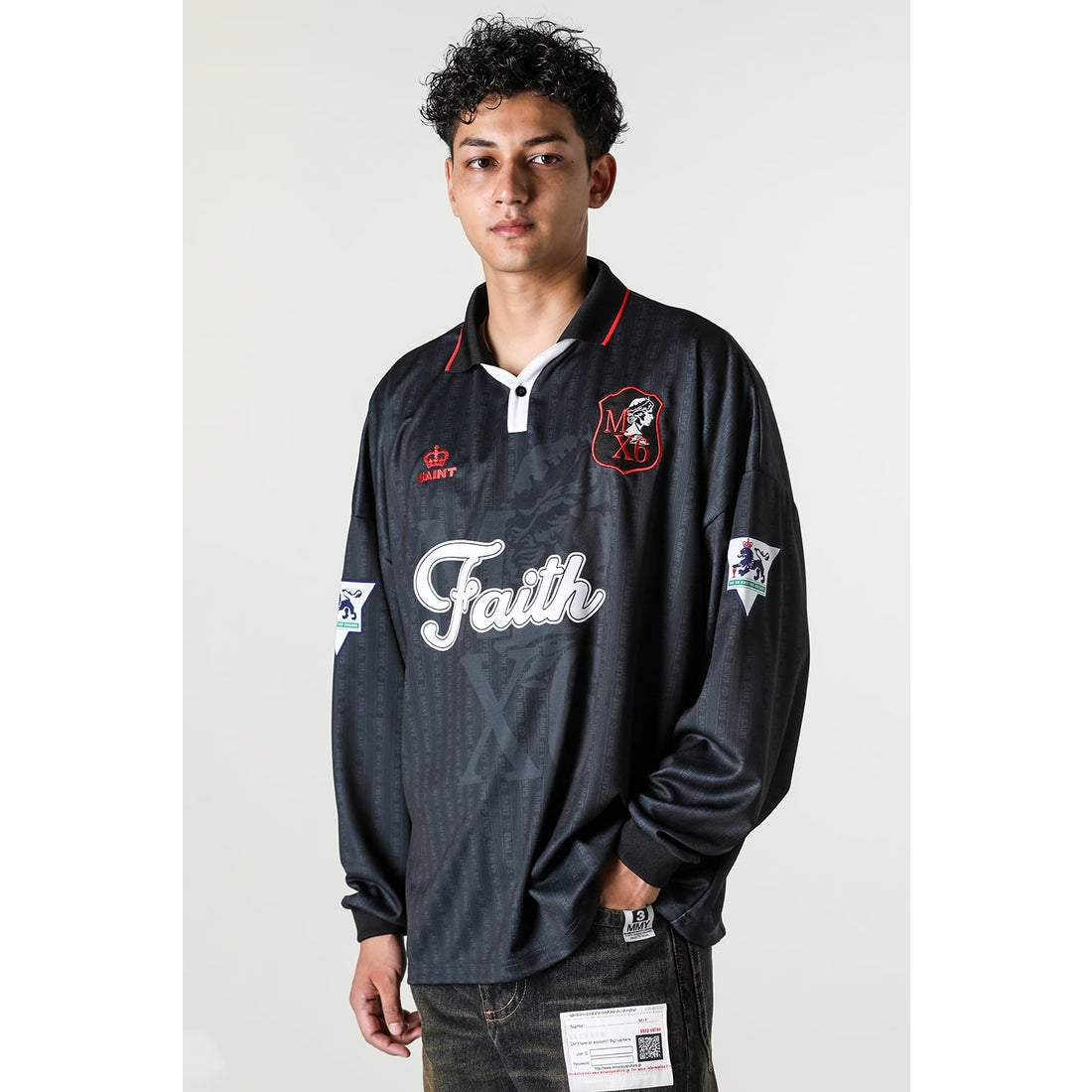 SAINT Mxxxxxx FAITH Soccer Shirt （Black） - Osaka / Kyoto, -FASCINATE