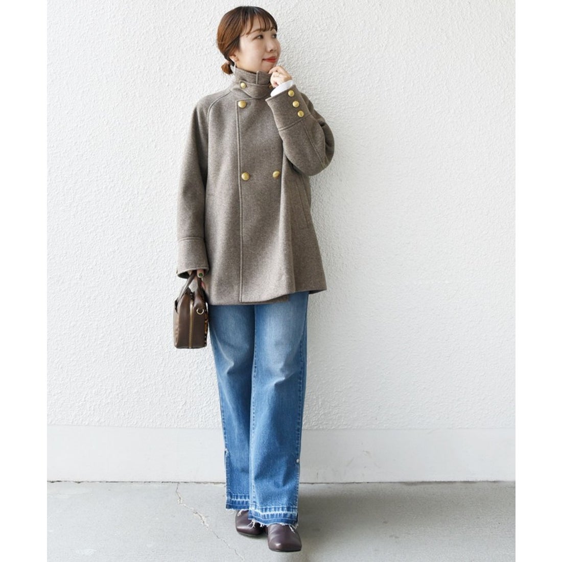 シップス SHIPS * 〈手洗い可能〉ウール ライク ジャージー メルトン