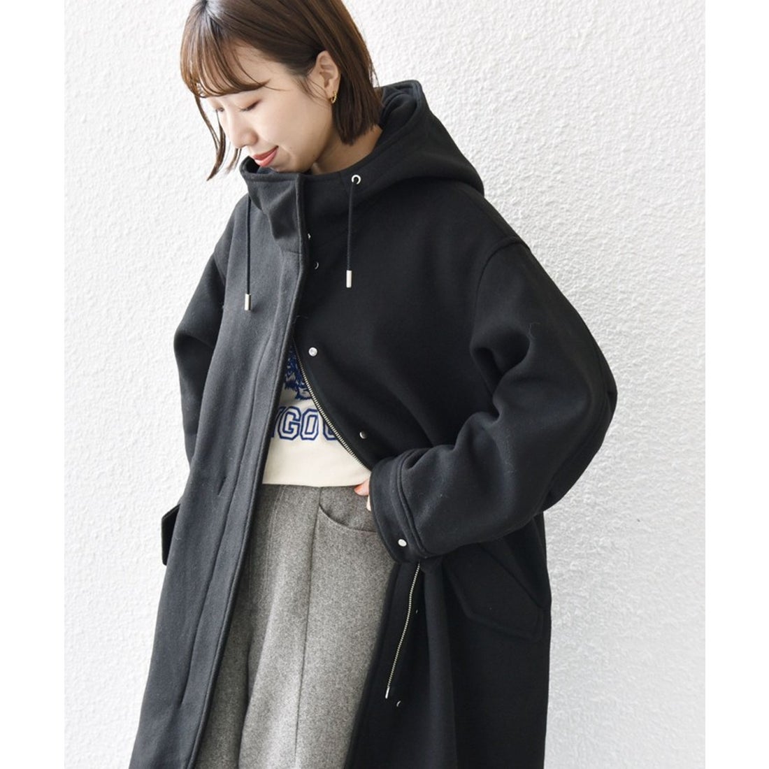 シップス エニィ SHIPS any SHIPS any: メルトン ウール ミックス M