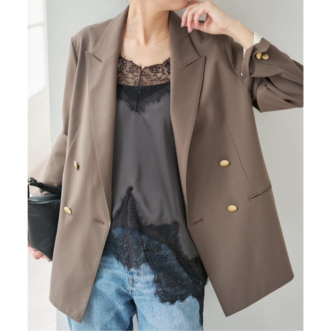 スピック＆スパン Spick & Span 《追加予約》レースサテンチュニック