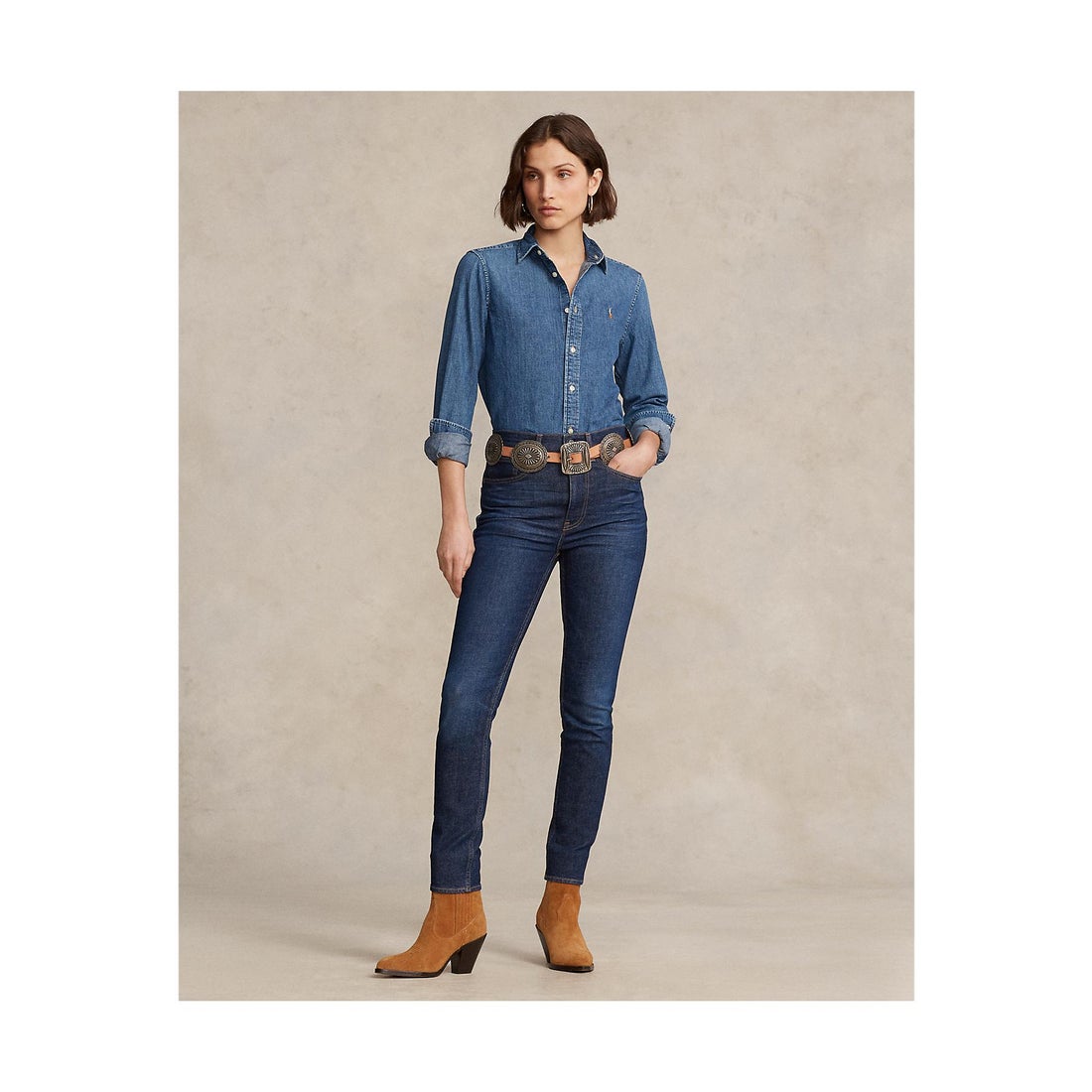 ポロ ラルフ ローレン POLO RALPH LAUREN デニム シャツ （400ブルー