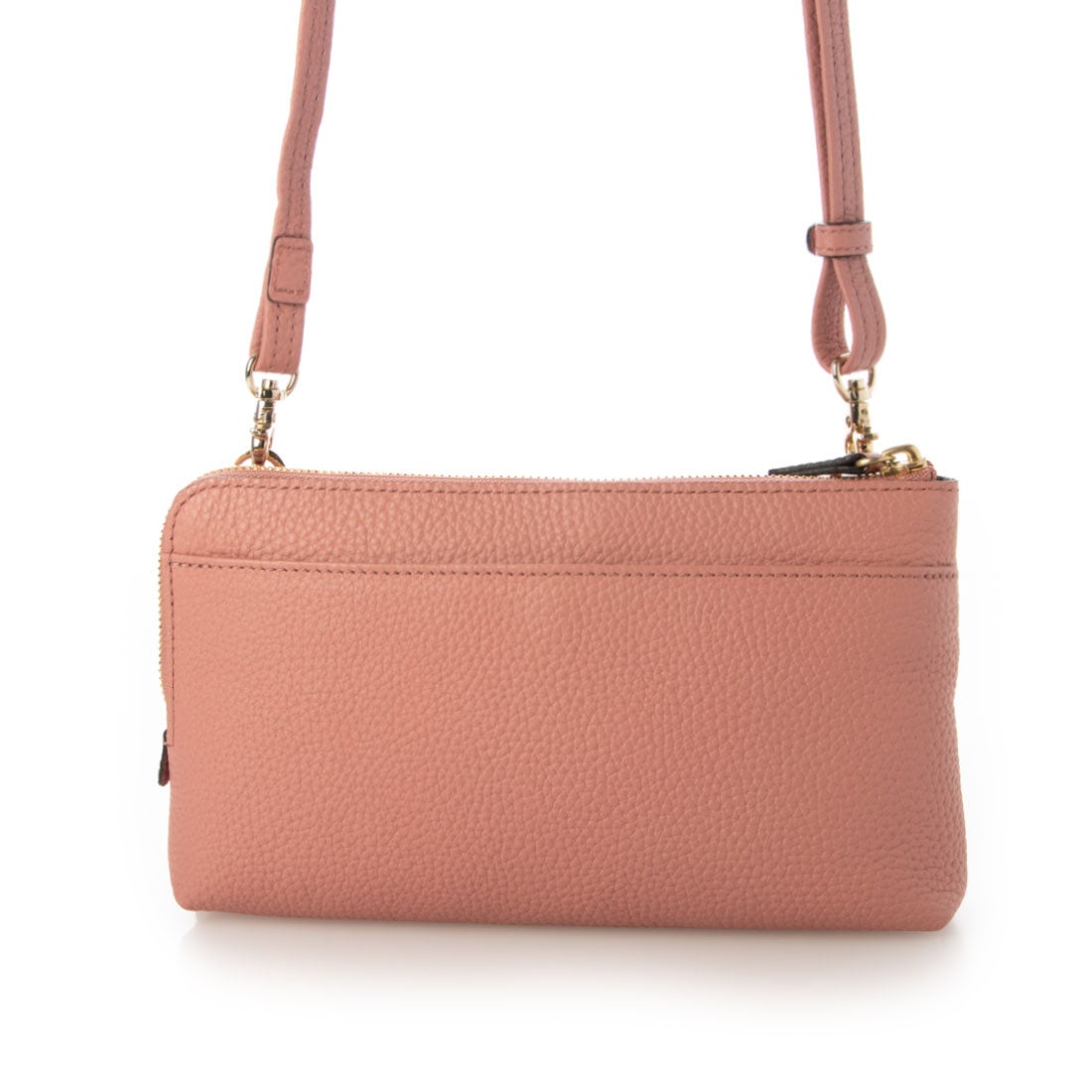 ペレボルサ PELLE BORSA 「レネット」財布ショルダー（コーラルピンク