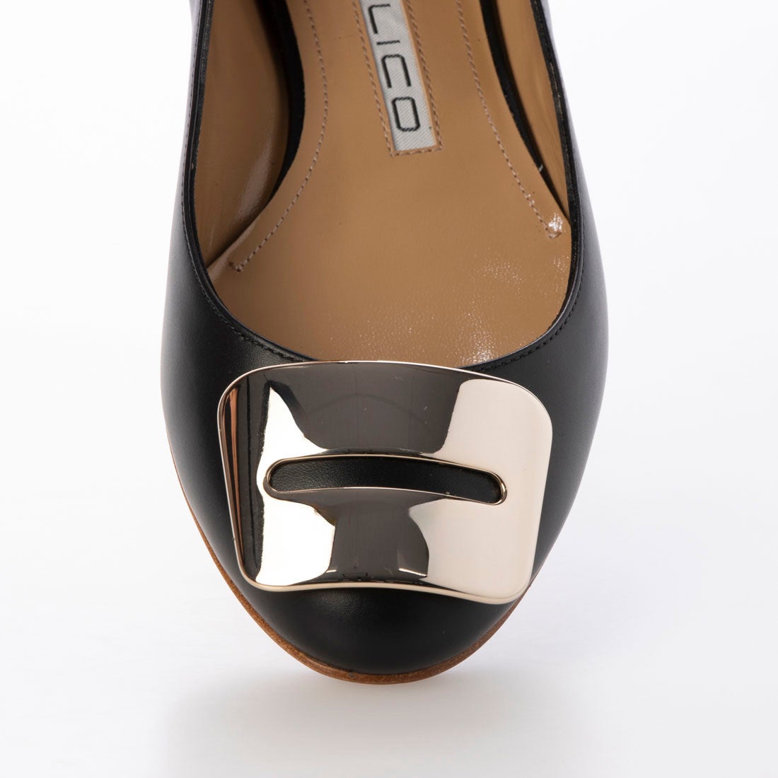 ペリーコ PELLICO GOLD ANELLI FIBBIA フラット パンプス （BLACK