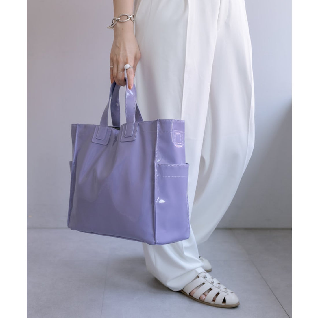 パル PAL 【ear PAPILLONNER】仕切りポケットトートバッグ Lサイズ