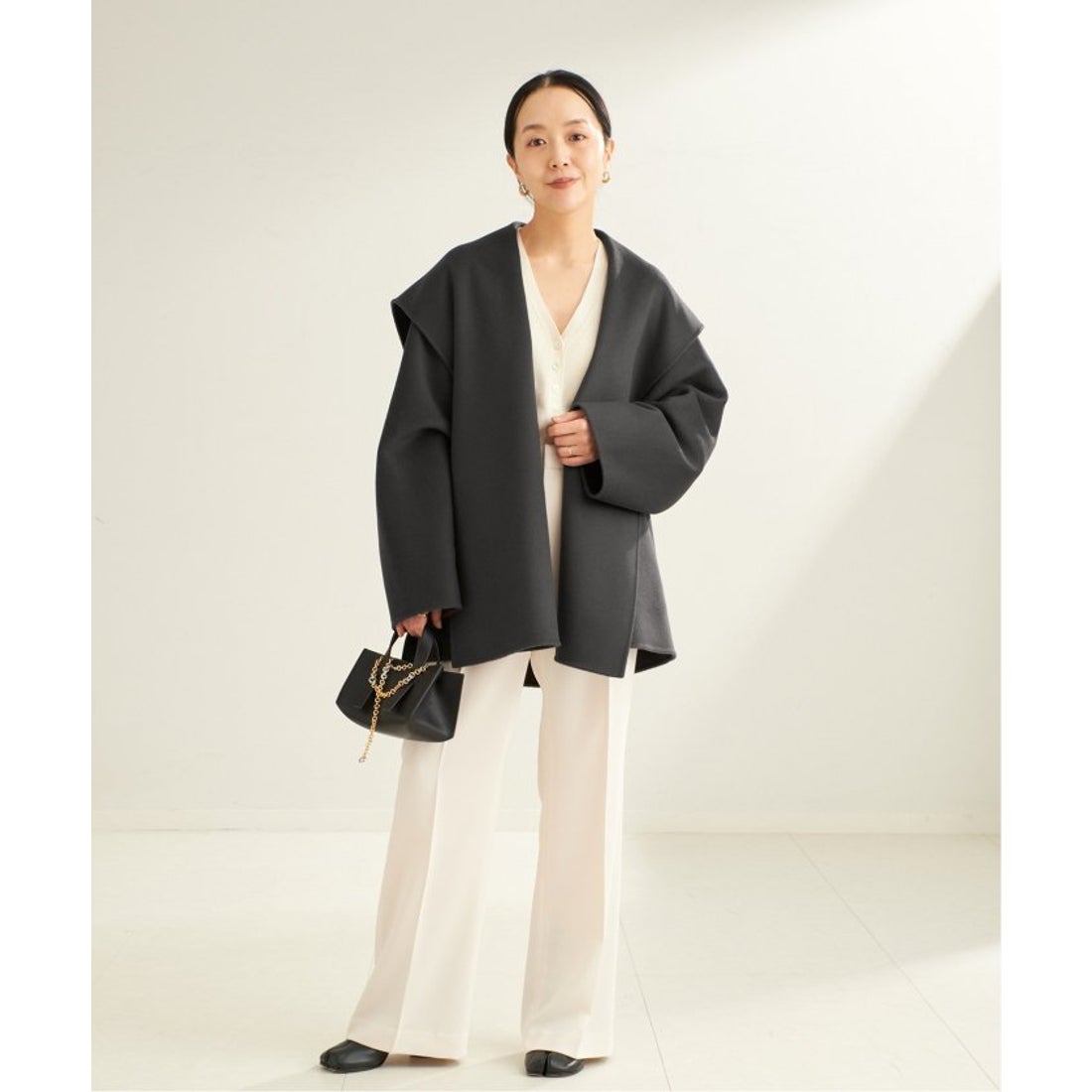 プラージュ Plage 《追加》ハミルトン DRAPE MIDDLE コート （グレー