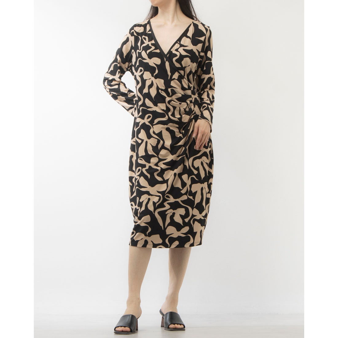 フェイズ エイト Phase Eight Brooke Midi Dress （Black Nude） -waja