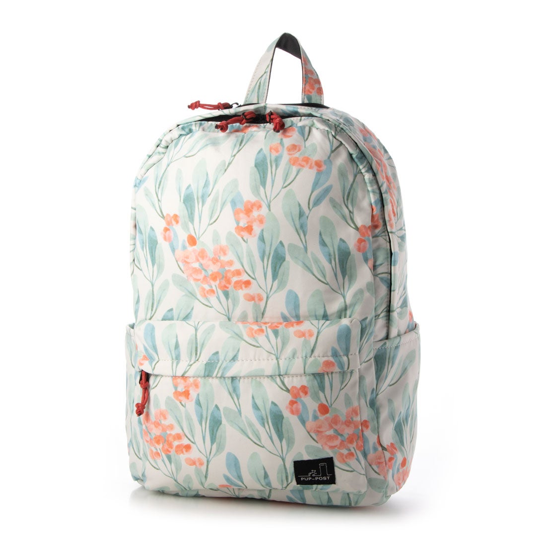 パプポスト PUP-POST 大きく開く軽量はっ水リュックサック （花柄