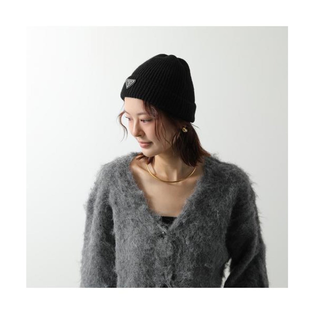 プラダ PRADA PRADA ニット帽 2HC426 3IM ウールブレンド （F0002/NERO