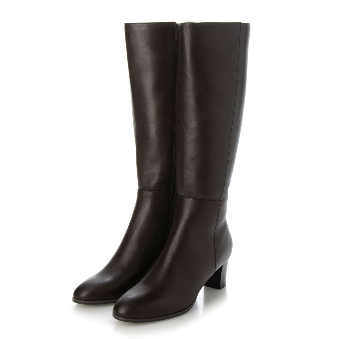 リズ ラフィーネ Riz raffinee ラウンドトゥロングブーツ （ダーク