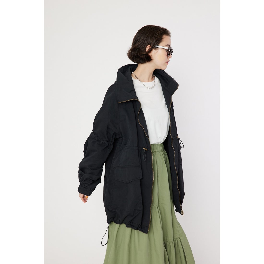 RODEO CROWNS WIDE BOWL スタンドネックモッズコート BLK