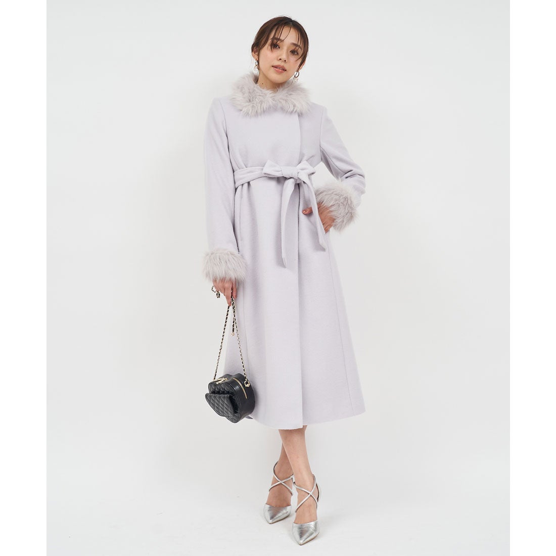 ロイヤルパーティー ROYAL PARTY ウールガウンコート （ライトグレー