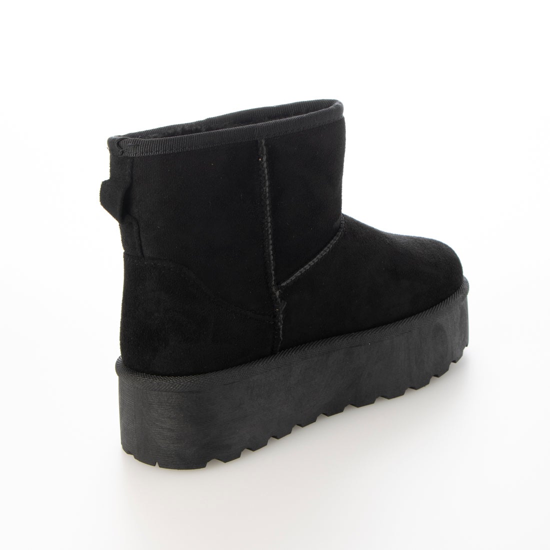 アールアンドイー R&E 厚底ムートンブーツ （ブラック） -靴