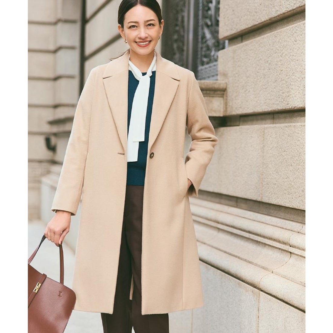 リフレクト Reflect 【定番人気】テーラードカラーロングウール混