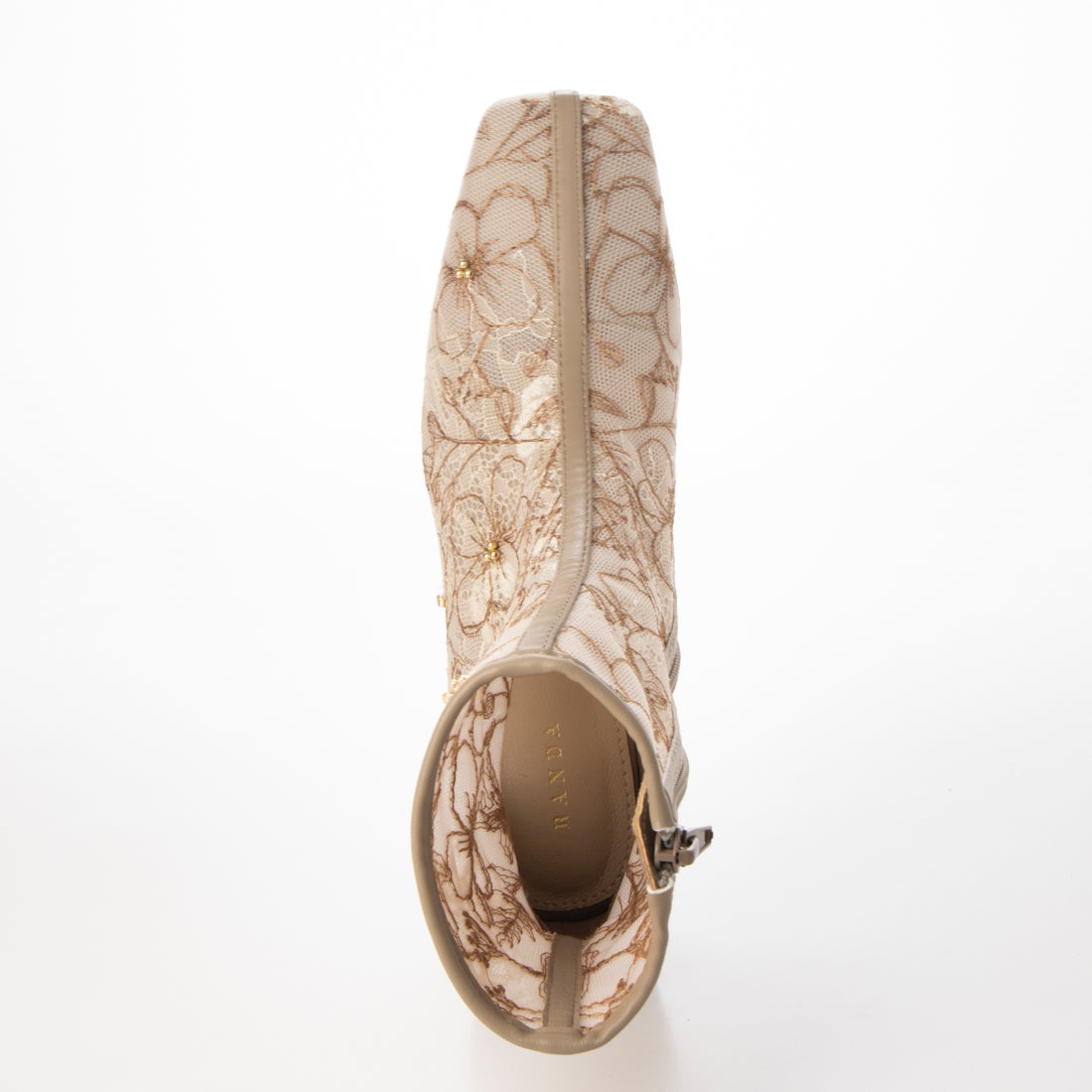 ランダ RANDA フラワー刺繍ショートブーツ （BEIGE） -アウトレット