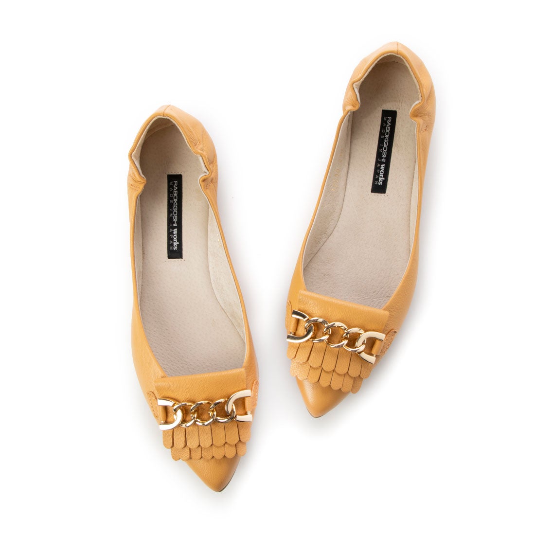 RABOKIGOSHI works 【プラット製法】本革ビット付フラットシューズ