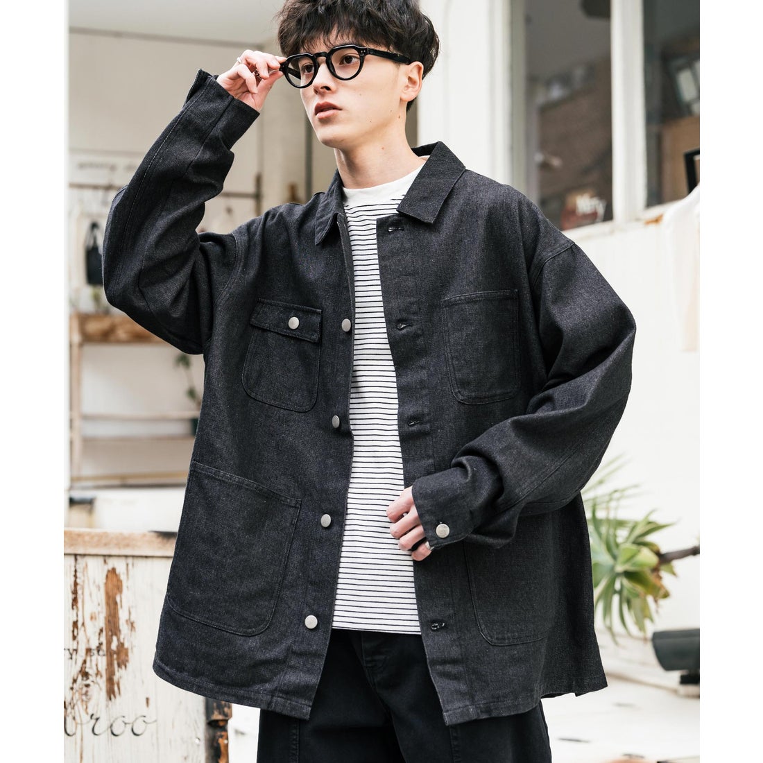 ロッキーモンロー Rocky Monroe カバーオール デニム ワークジャケット