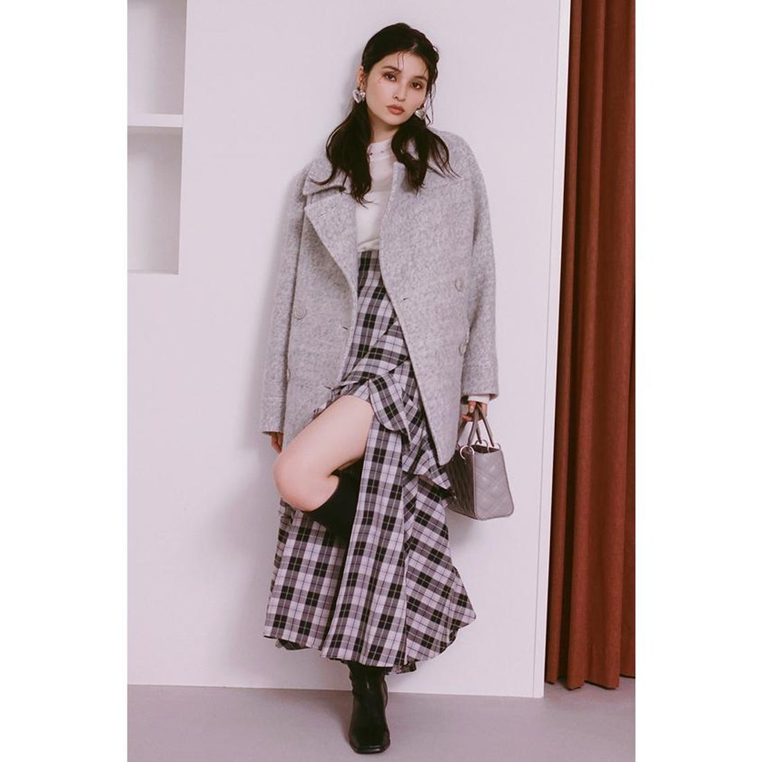 rienda スライバーメニーウェイPコート GRY -靴＆ファッション通販