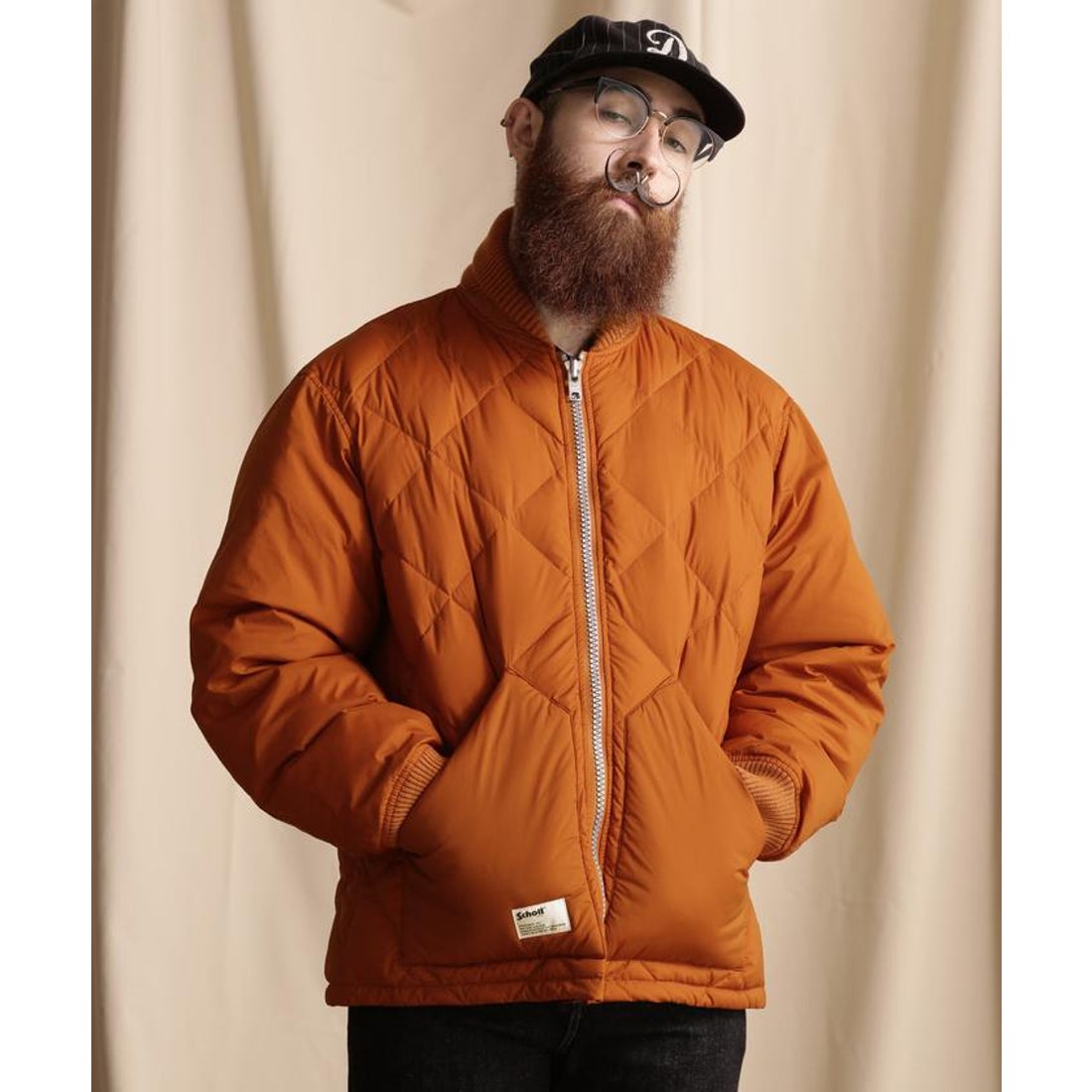 ショット Schott QUILTED DOWN JACKET/キルティング ダウンジャケット