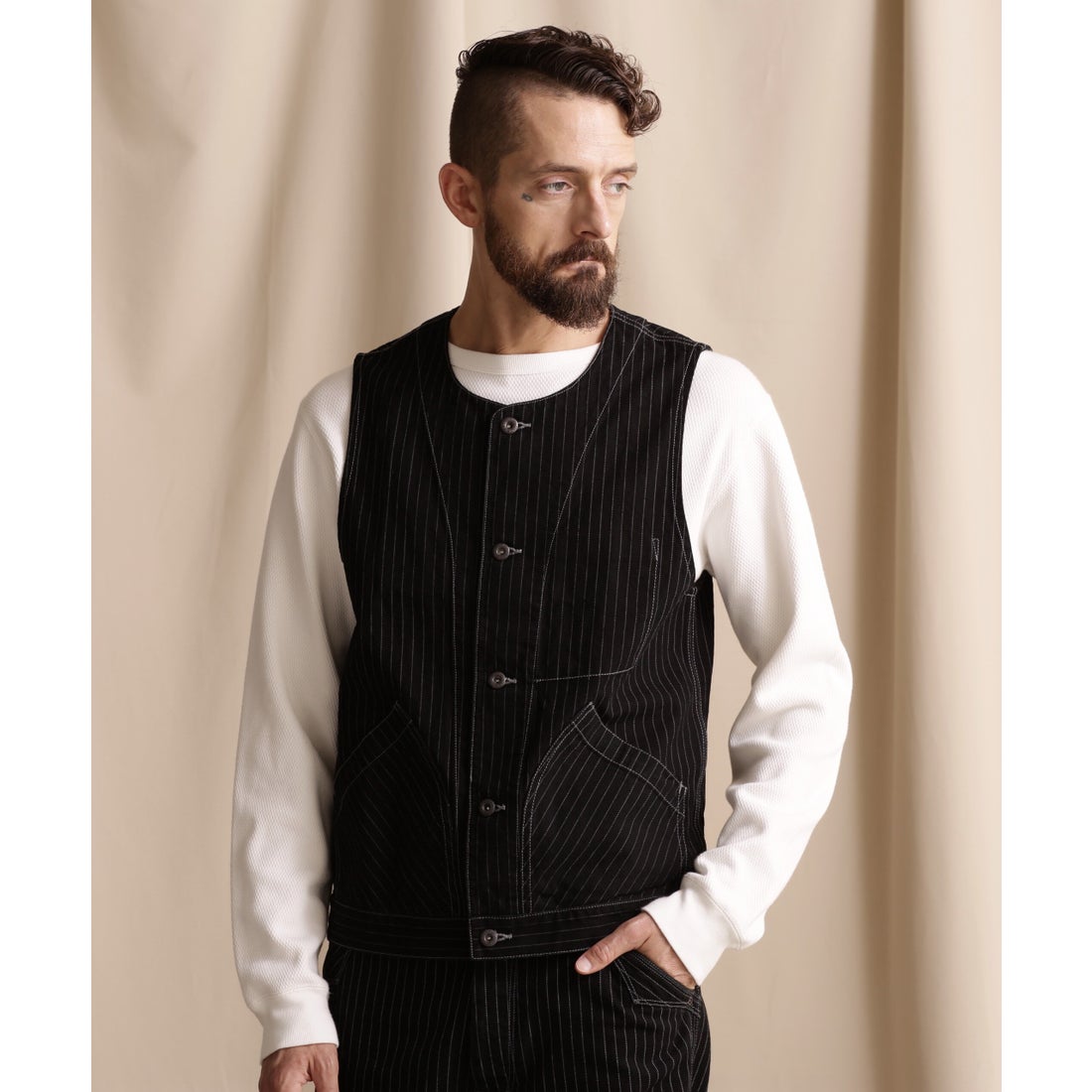 ショット Schott OLD HICKORY DENIM VEST/オールドヒッコリーデニム