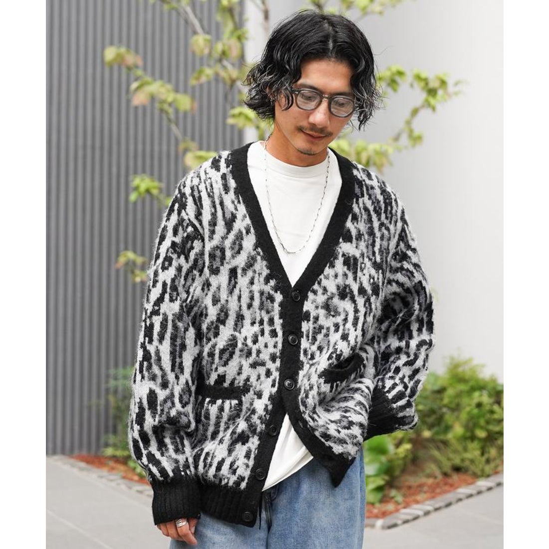 ショット Schott SHAGGY KNIT LEOPARD/シャギーニット レオパード