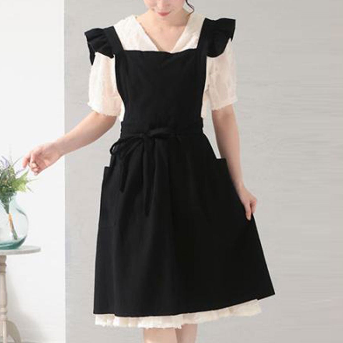 サワアラモード Sawa a la mode レディース エプロン 黒 ブラック