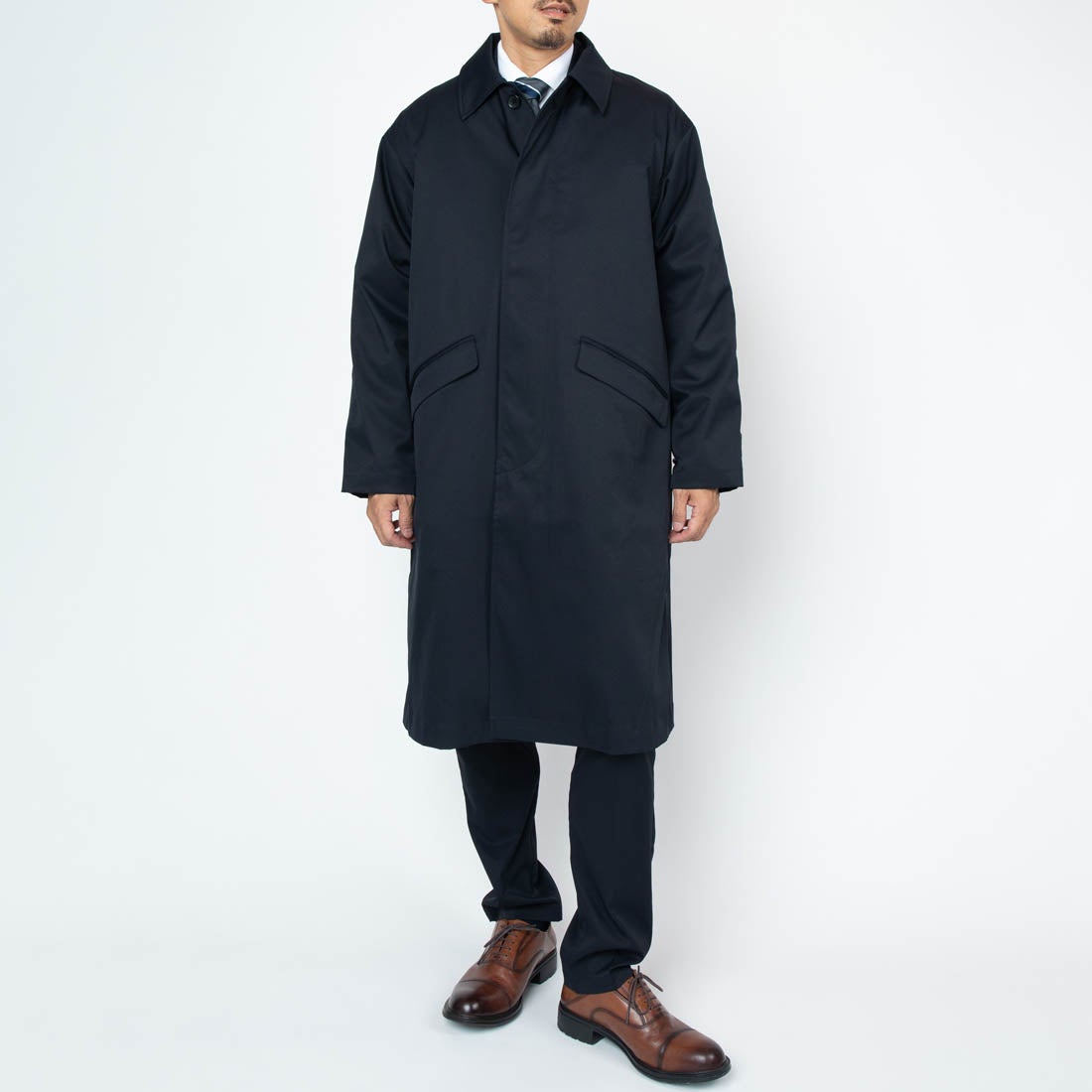 洗える3WAYステンカラーコート ・ライナー付き （ダークネイビー