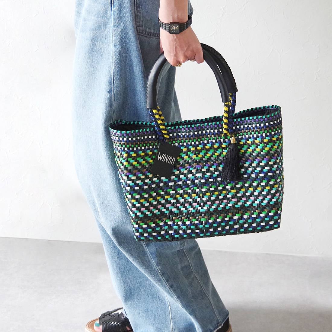 ウーヴン WOVEN スモールトート bk-bag-multi-s -waja bazar - 海外