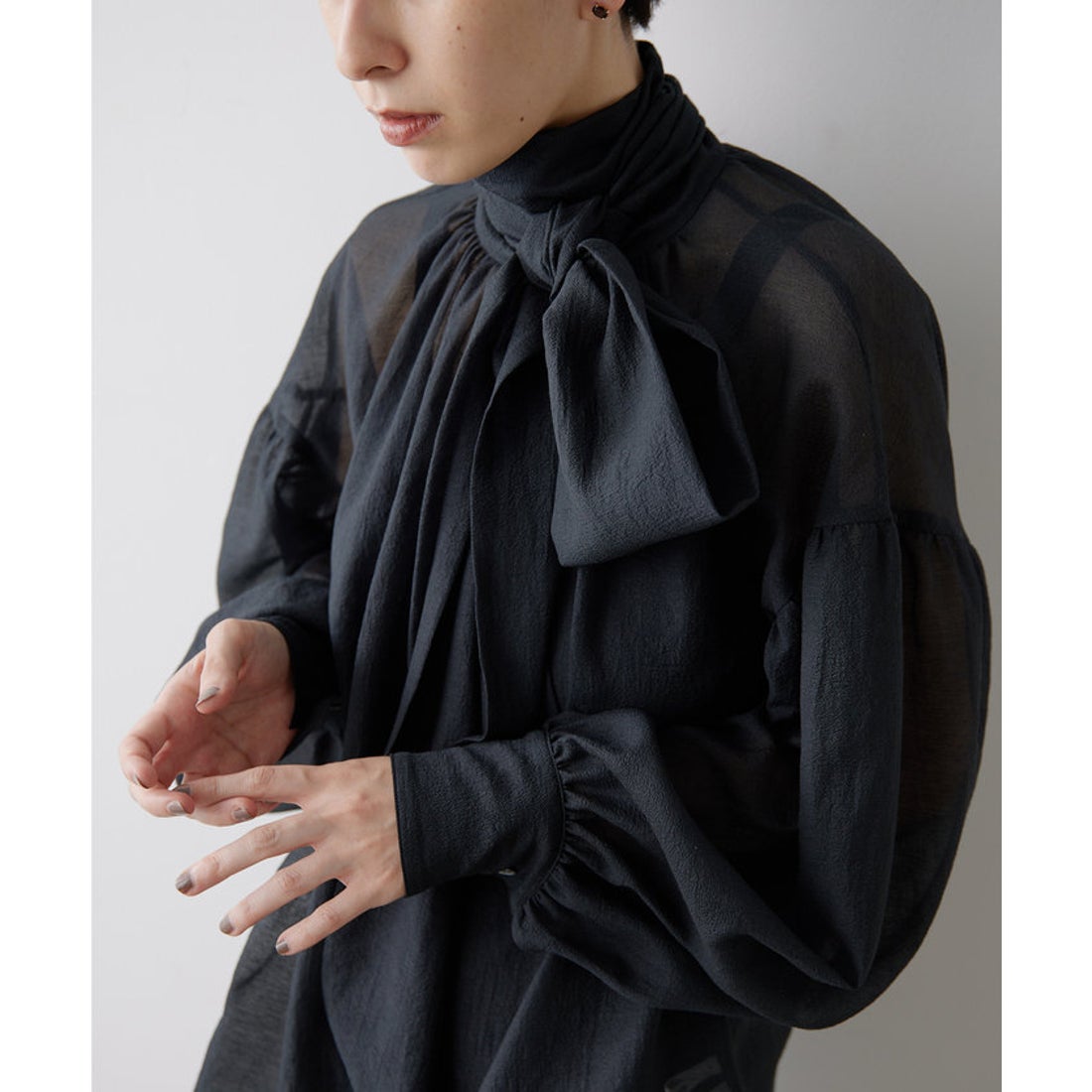 ウィムガゼット Whim Gazette オーガンザボウブラウス （babypink