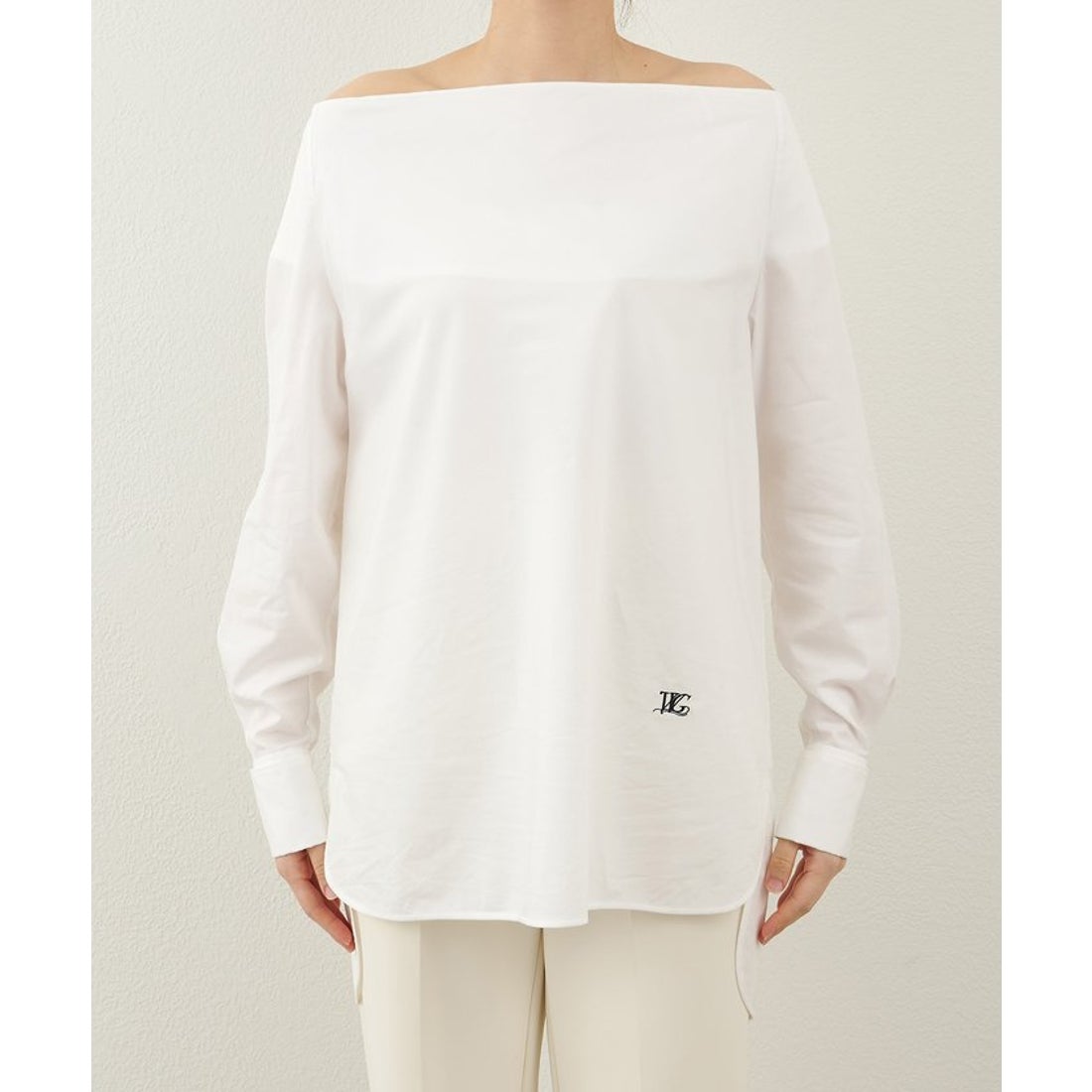 ウィムガゼット Whim Gazette ブロードオフショルダーブラウス （black