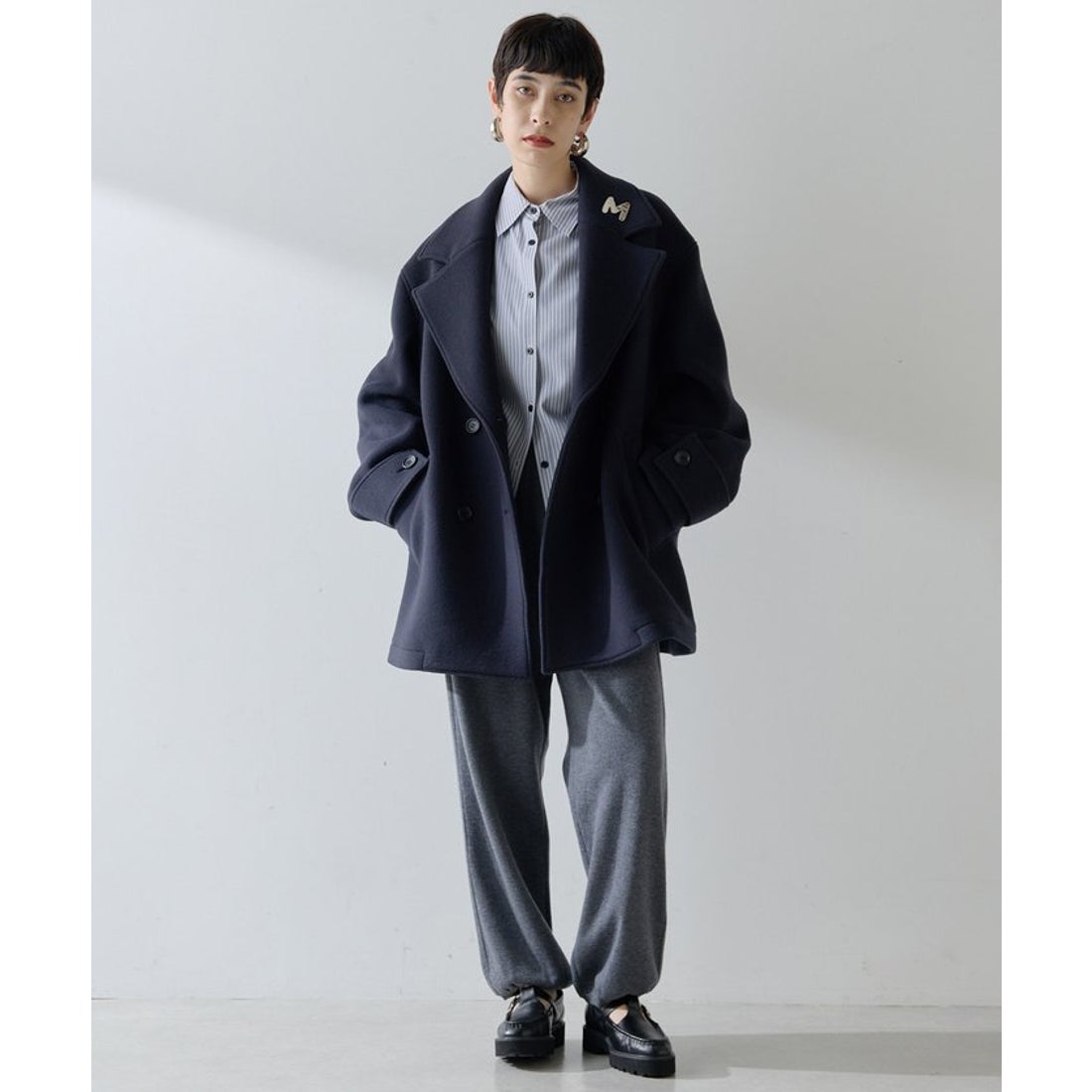 ウィムガゼット Whim Gazette 【THE PAUSE】ミドルPコート （navy