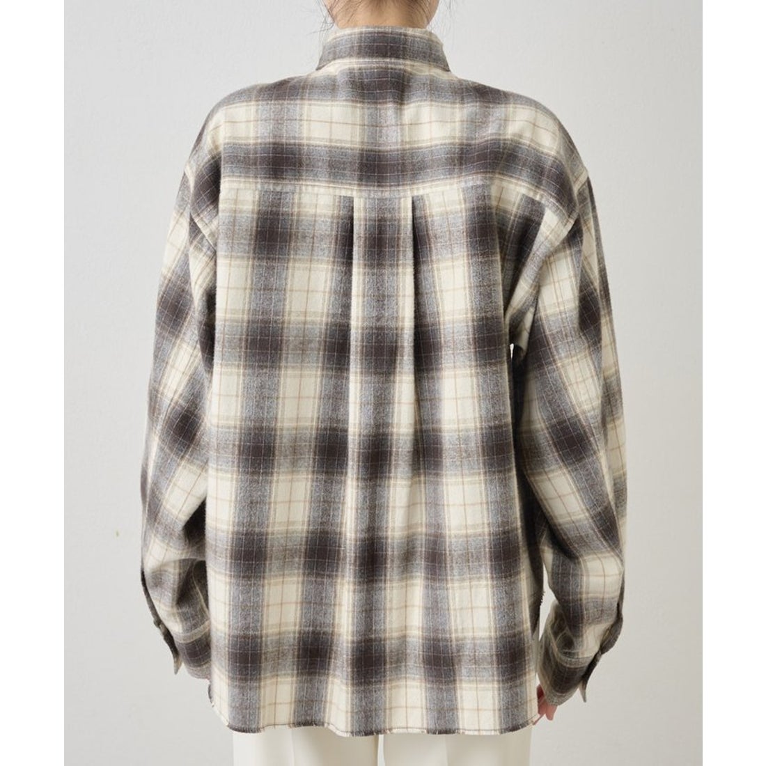 ウィムガゼット Whim Gazette シャギーチェックシャツ （gray