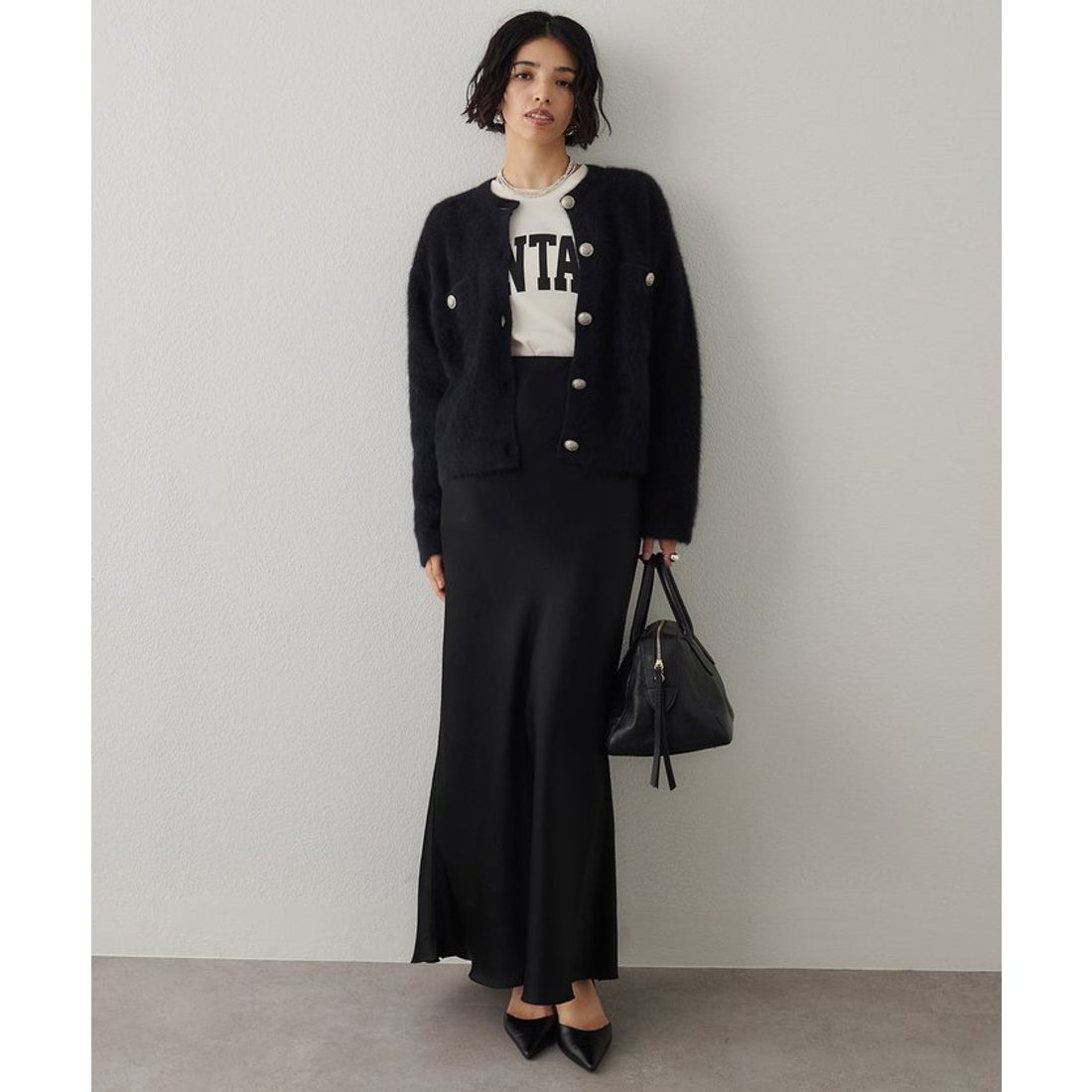 ウィムガゼット Whim Gazette ファーボタンジャケット （navy） -靴