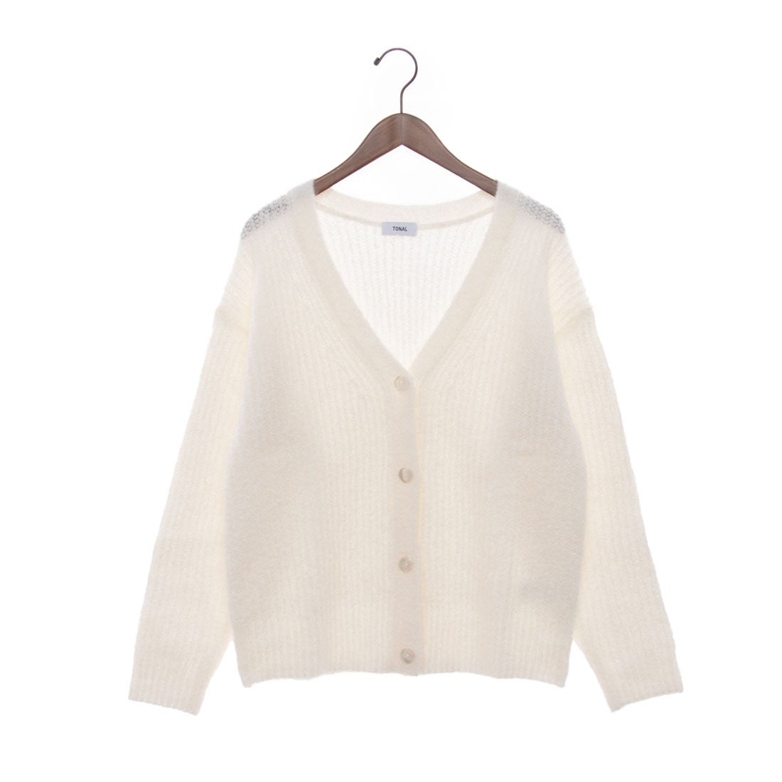 トーナル TONAL モヘアニットカーデ （オフホワイト） -アウトレット