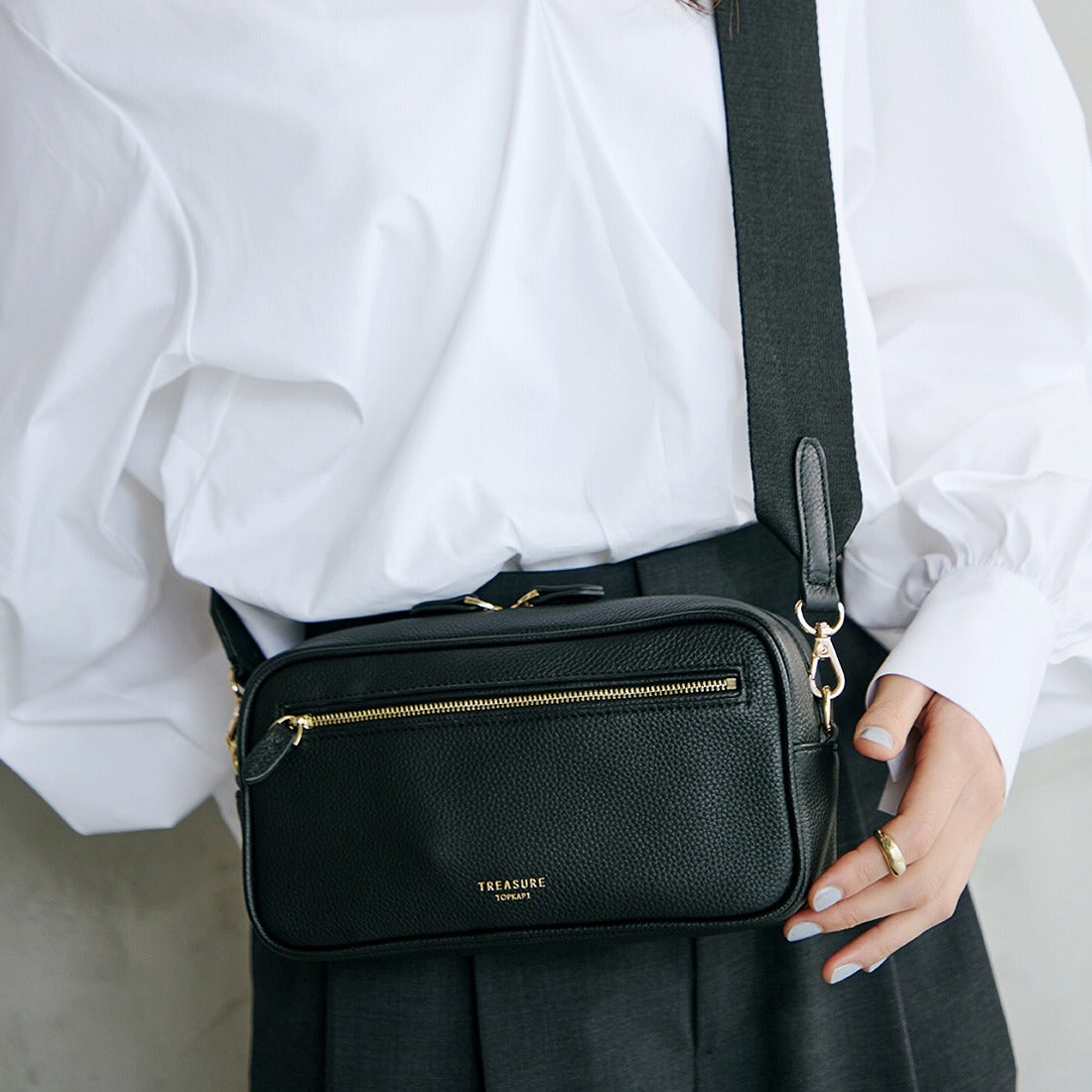 トプカピ TOPKAPI シュリンクレザー スクエア 2way ショルダー バッグ