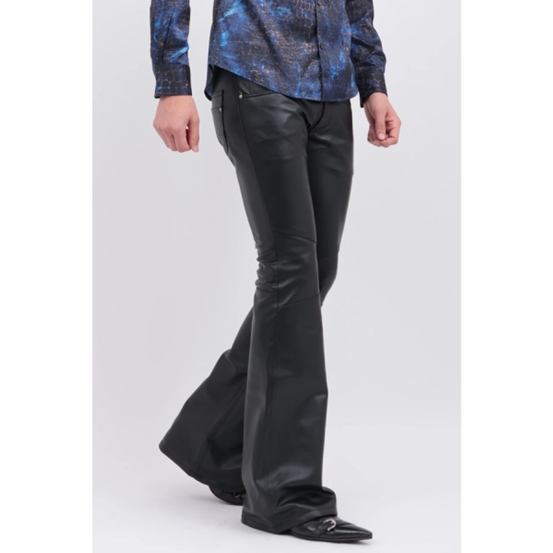 トルネードマート TORNADO MART ストレッチレザーベルボトム