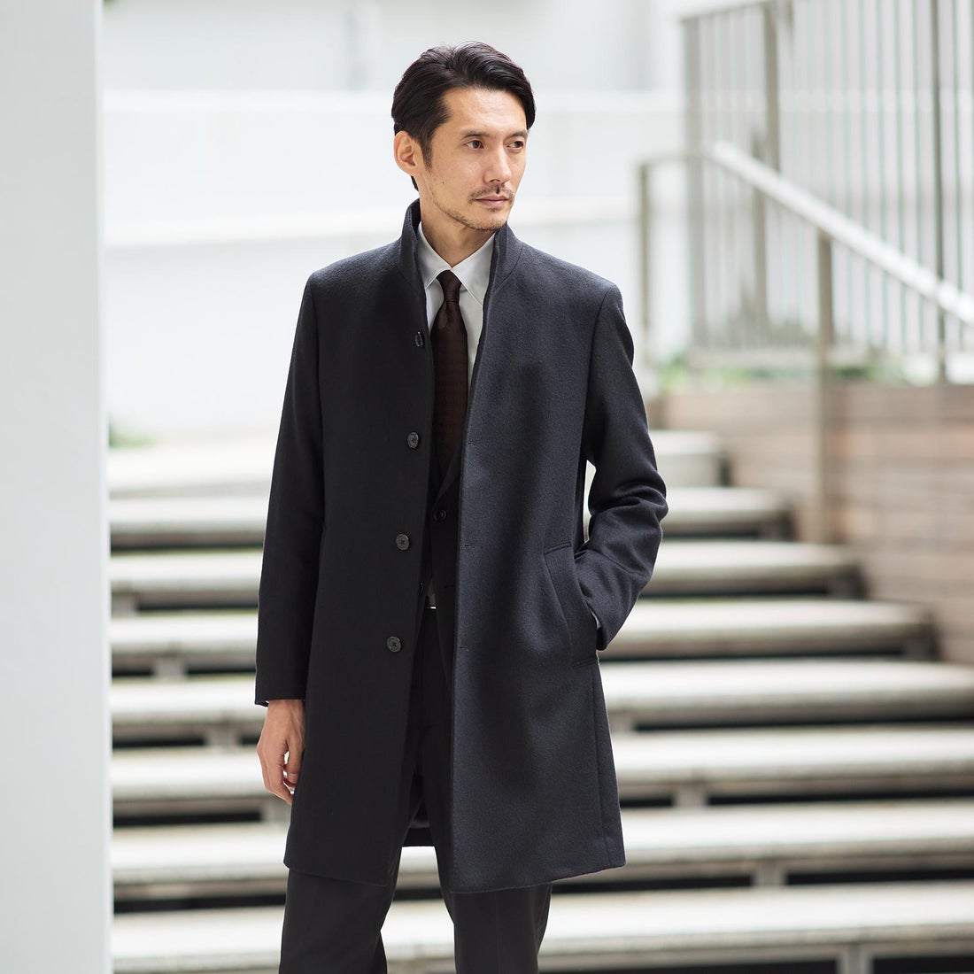 タケオキクチ TAKEO KIKUCHI ◇【ウールカシミヤブレンド】 ビーバー