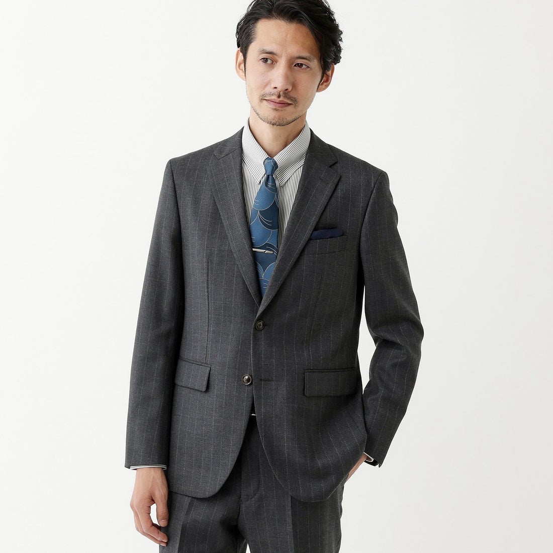 タケオキクチ TAKEO KIKUCHI 【THE FLAGSHIP】矢絣 ストライプ スーツ