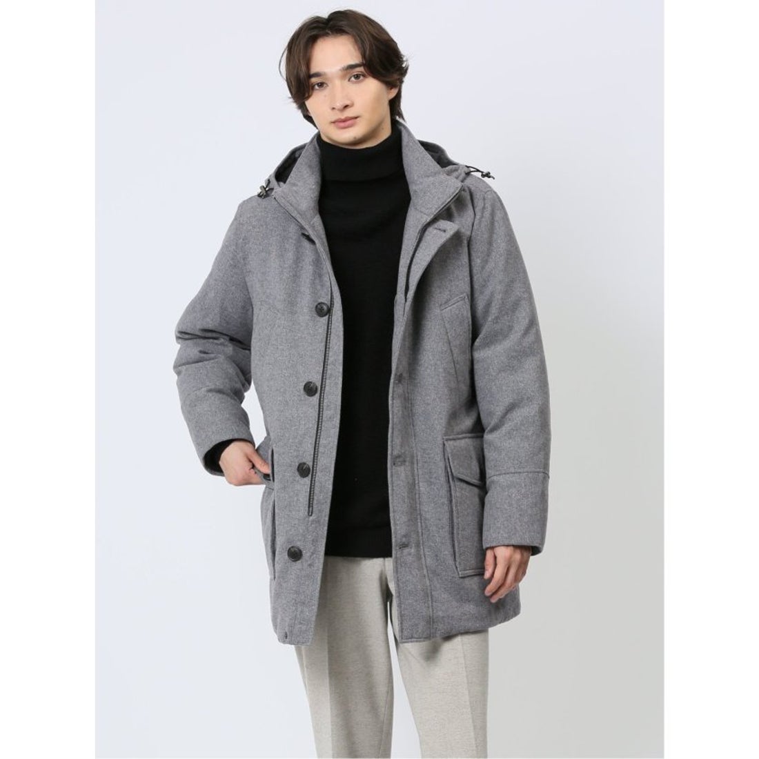 TAKA-Q Woolen Tec On ダウンコート （グレー） - ファッション通販