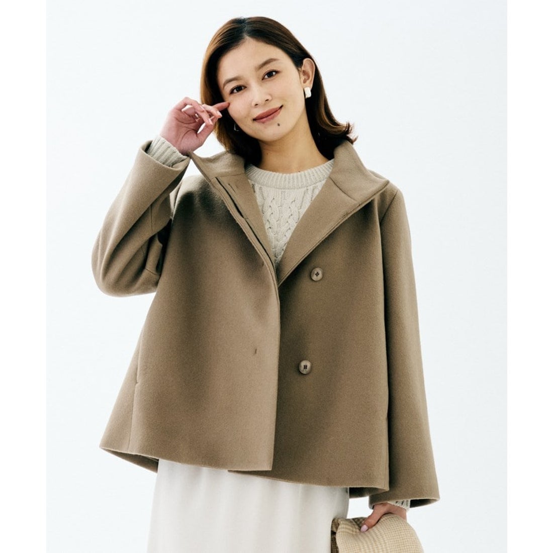 アンタイトル UNTITLED ウールショートコート （ライトグレー(011