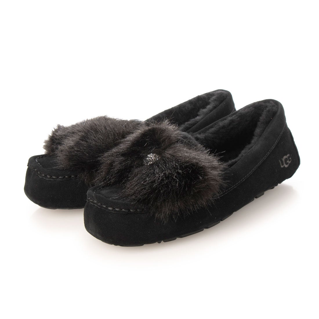 アグ UGG Ansley Puff Bow リボン モカシン （Charcoal