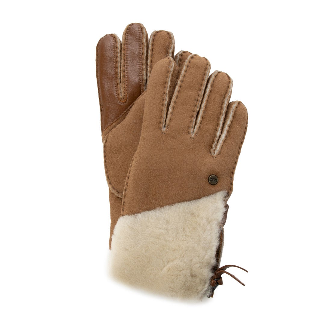 アグ UGG シープスキン グローブ ダブルジップ 手袋 （チェスナット