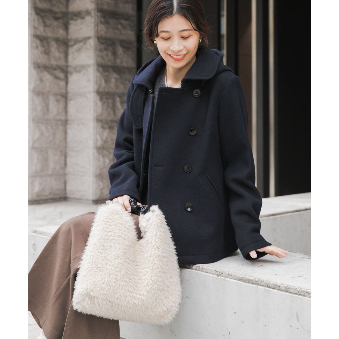 アーバンリサーチ ドアーズ URBAN RESEARCH DOORS ショールカラー2WAY