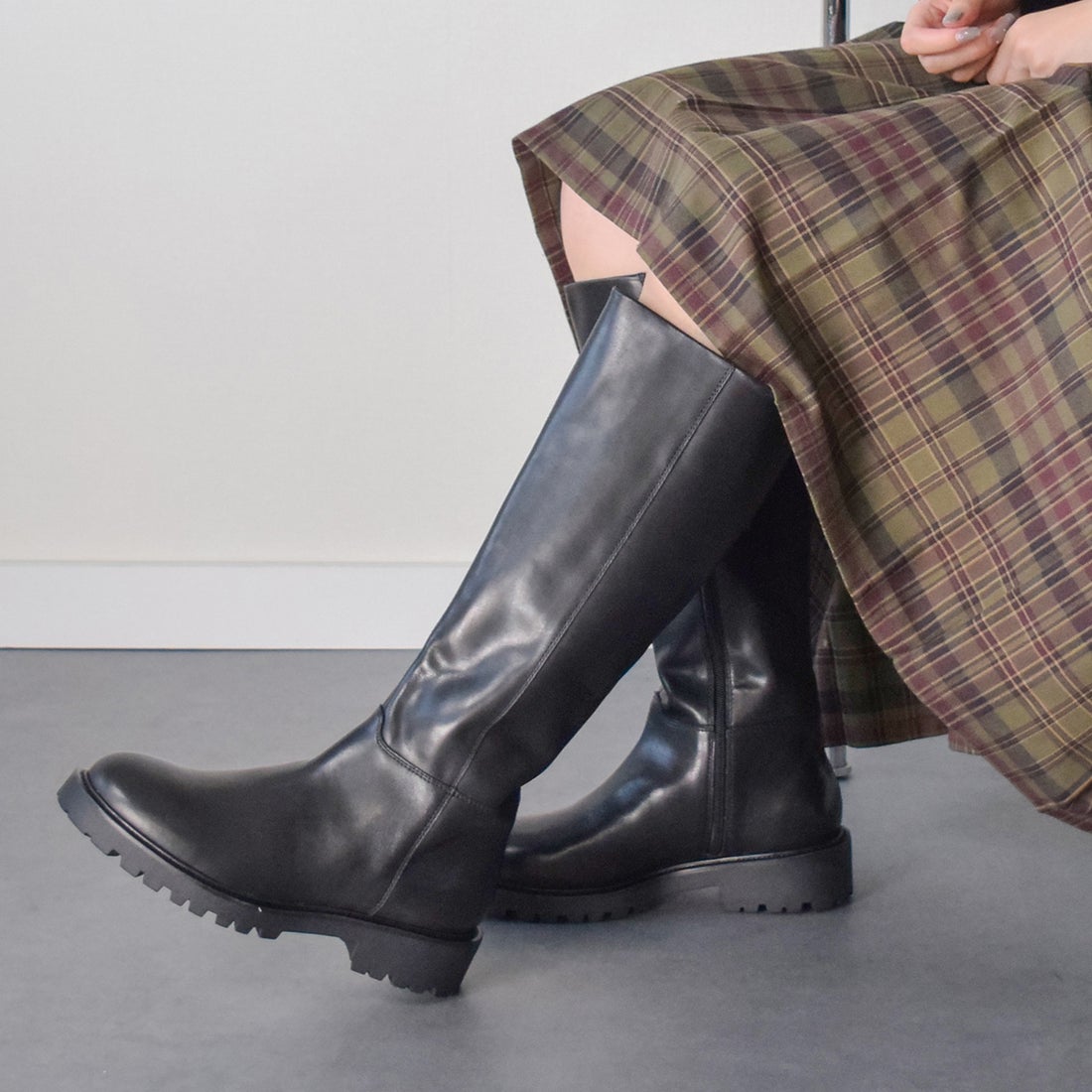 バガボンド VAGABOND ラウンドトウタンクソールロングブーツ