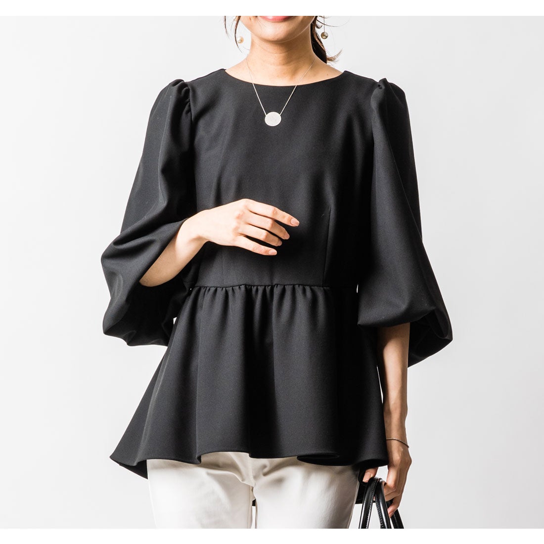 ヴィリーナ VIRINA フランブラウス （ブラック） -靴＆ファッション